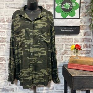 Grace & Lace Camouflage Button Down Shirt